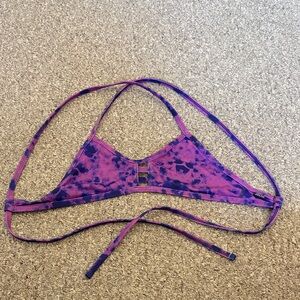 Jolyn Purple and Blue Tie-Dye Bikini Top